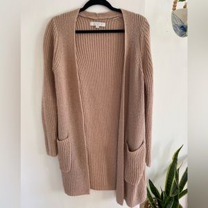 LOFT rib knit cardigan